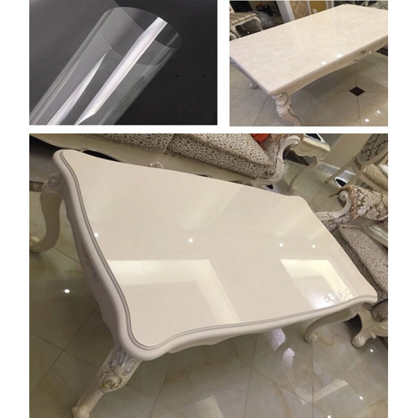 Pellicola trasparente lucida adesiva per protezione vernice tavoli