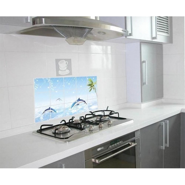 HpLive Film adhésif transparent - 60 x 300 cm - Pour meubles de cuisine -  Film de protection mural étanche et résistant à la chaleur - Protection