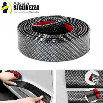 Carbon fiber model strip in soft rubber with 3M double sided