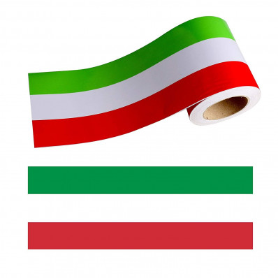Banda adhesiva de vinilo bandera italiana para coche, motoneta