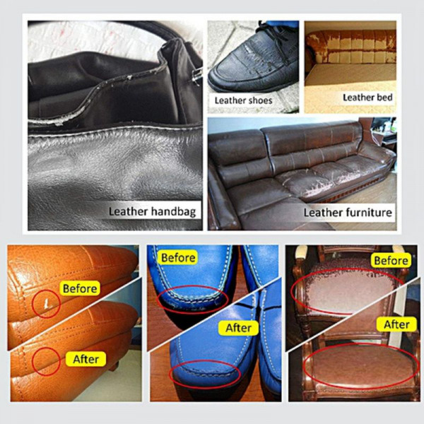 Kit de réparation pour cuir et vinyle 2PC - Meubles, canapé, sièges d'auto,  canapé, veste CUE200612001BK - Cdiscount Electroménager