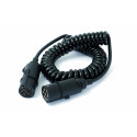 Cable espiral TPU 3.5 LL 7 polos 2xN 24V conector eléctrico