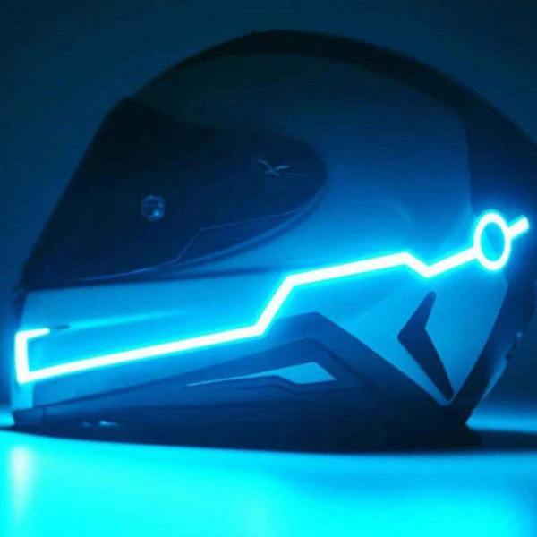 VGEBY Autocollant Réfléchissant Casque Moto LED Lumière Casque El Lumière -  Cdiscount Auto