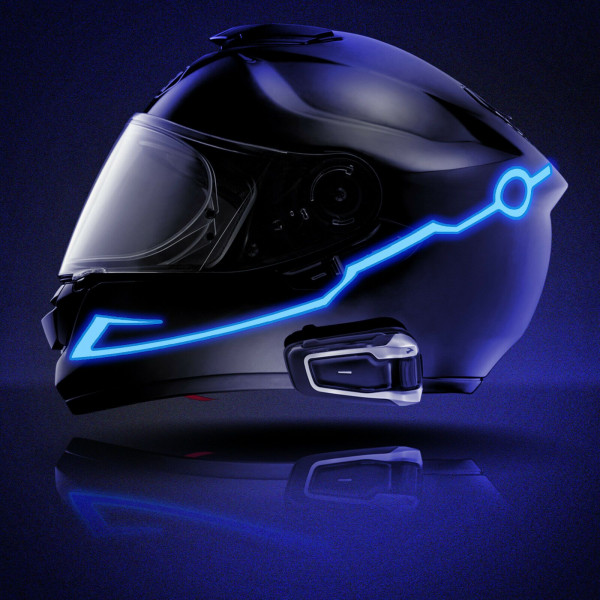Kit led adesivo per casco da motociclista in stile TRON a 6 colori