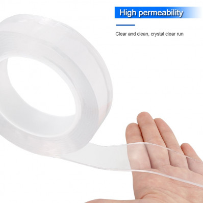Anti-Slip cinta de doble cara Nano Cinta De Gel Adhesivo Lavable Reutilizable permanente