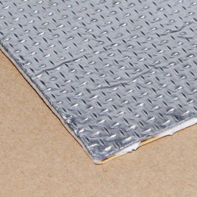 Thermal adhesive panel in fabric and reflective aluminum heat