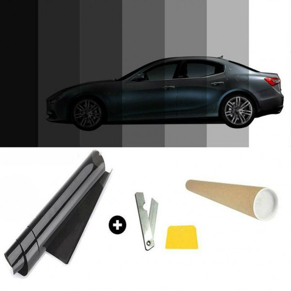 Pellicola oscurante antigraffio per vetri auto VLT 50% - 50cm x 300cm