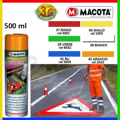 Tinta spray MACOTA SEGNALETICA para sinalização rodoviária -