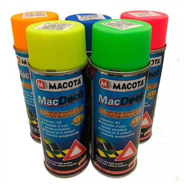 Macota Tuning Vernice Spray Fluorescente e Trasparente Smalto in 4 colori