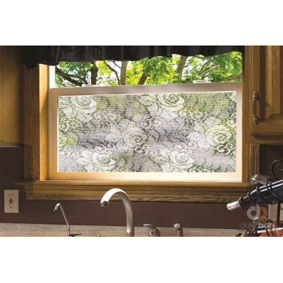 Pellicola privacy opacizzante per finestre e vetrate modello a ricamo  effetto smerigliato 90cm x 150cm