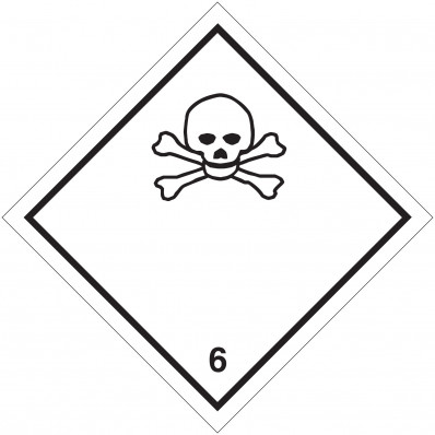 Class 6 division 6.1 PVC labels for ADR toxic substances Best