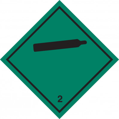 Class 2 division 2.2 PVC label for non-flammable non-toxic