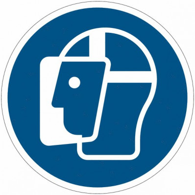 ISO 7010 mandatory symbols "Use the protective visor" M013 Best