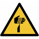 Señales de peligro ISO 7010 "Peligro de objetos afilados" W022