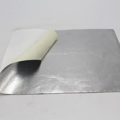 Thermal adhesive panel in fabric and reflective aluminum, heat protection, plastic protection and fairing