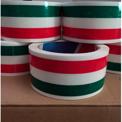 Bandera italiana cinta de embalaje tricolor 50mm x 66MT Mejor