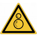 ISO 7010 warning signs "Danger of counter-rotating rollers" -