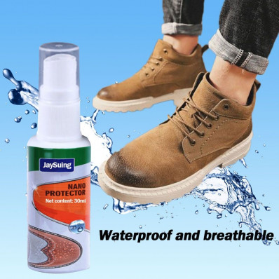 Spray impermeabilizante repelente agua zapatos agamuzados, telas, cuero  ecológico y cuero.