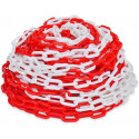 Plastic Chain for Parking and security, White and Red, 6 mm
