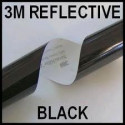 3M™ Scotchlite 580 reflective vinyl tape black color reflects white - 12in  x 8in