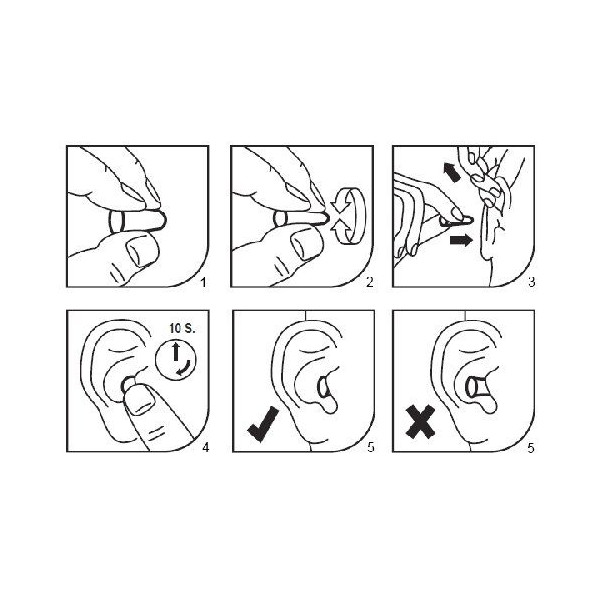 Bouchons d'oreilles 3M EAR Classic, lot de 5 paires