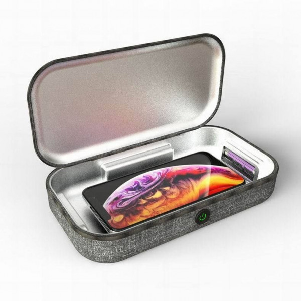 HURRISE Boîte UV de téléphone portable Boîte Ultraviolette UVC  Multifonction Boîte de Nettoyant UV de Bijoux Chargeur de