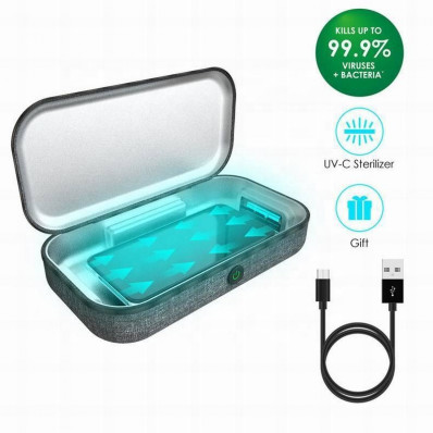 Boîte stérilisatrice à lumière UV portable pour téléphone, outils de  beauté, tue 99,9% des germes et des bactéries du virus