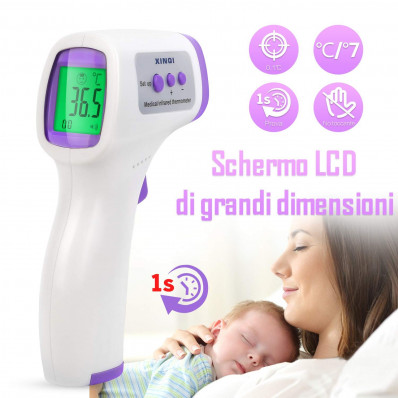 Thermomètre frontal, thermomètre médical frontal avec écran LCD, thermomètre  sans contact pour bébé enfant Thermomètre infrarouge adulte avec fièvre  Alar