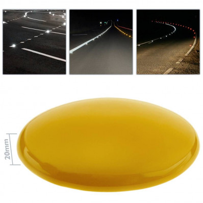 Gelber keramischer runder Straßenreflektor 10 cm Bester Preis