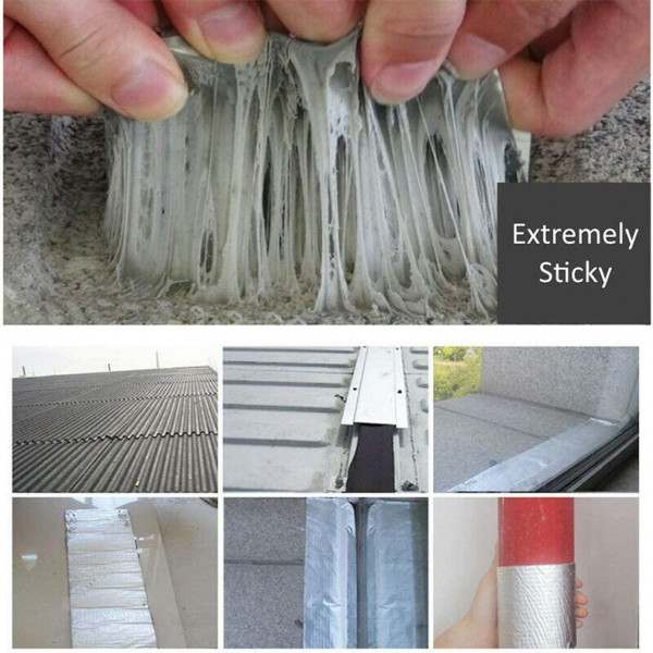 Cinta Impermeable Goma butílica cinta de lámina de aluminio para la reparación de tuberías de techo Rollo * 