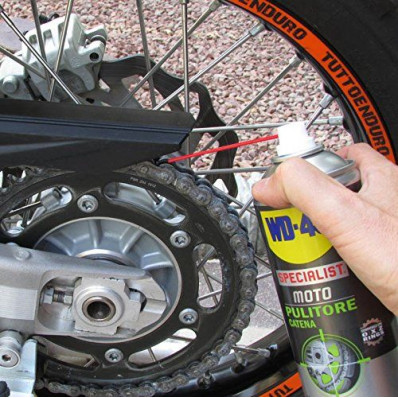WD 40 Motorrad Kettenreiniger Spray 400 ml Spezialentfetter Reinigungsmittel