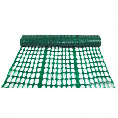 Extruded HDPE construction site netting with oval mesh and