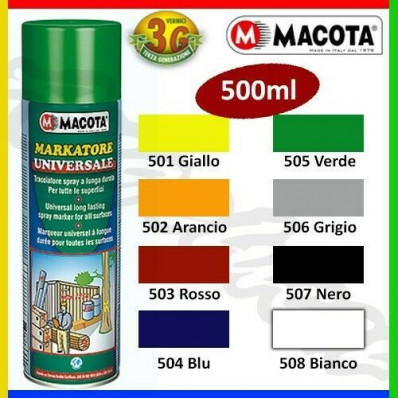 MACOTA SEGNALETICA Sprühfarbe für Straßenverkehrszeichen - 500 ML - 6 TINTE