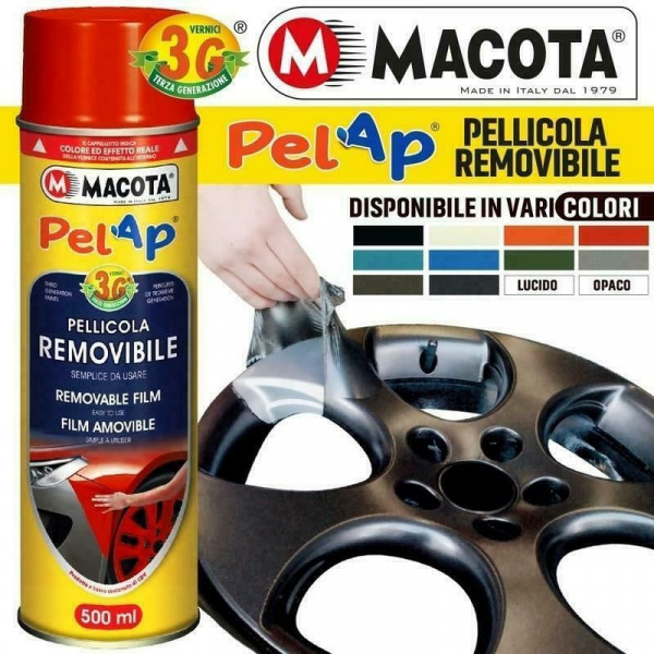 MACOTA Pelap peinture film amovible spray différentes couleurs, moto voiture