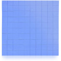 Pad térmico, 100 piezas, 10 x 10 x 1 mm, de silicona azul para