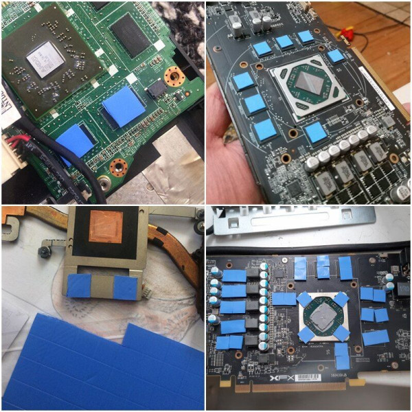 KinshopS Pad disipador de calor conductor térmico de refrigeración 100 mm x 100 mm x 0,5 mm GPU CPU