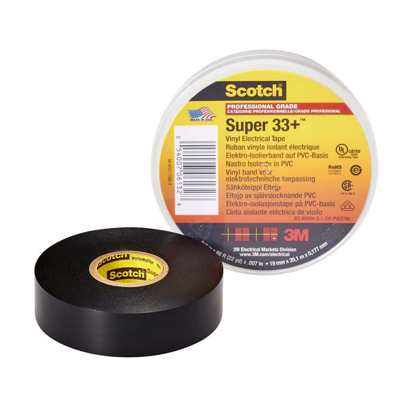 3M Super 33+ 80610833800 Scotch® Super 33 Insulation Tape Black (L x W ...