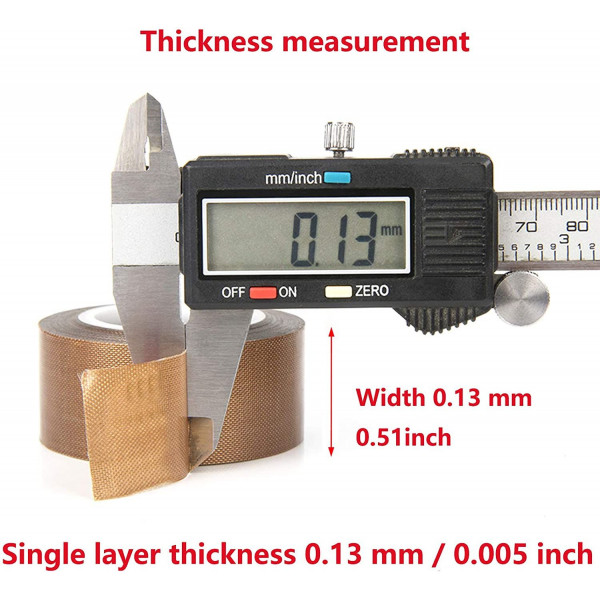 1Pc  Nonstick High Temperature PTFE Teflon Tape 5mm Width10 Meter Long 