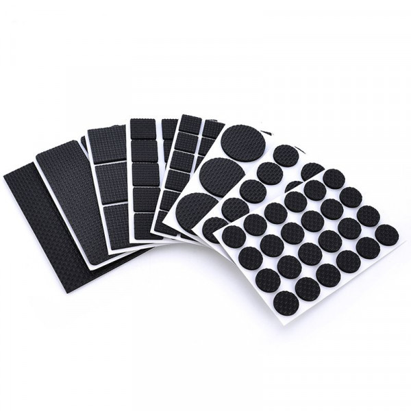 Non Slip Furniture Pad Self-Adhesive Rubber Pad for Protecting Floorboard and Furniture 125 Pcs 