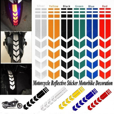 Chevron stickers made with reflective material for motorcycle