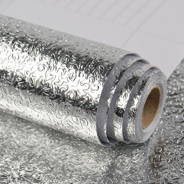 Feuille de papier aluminium Autocollant réfléchissant la chaleur Plans de travail protecteurs 1000 x 600 mm Lot Taille   2 
