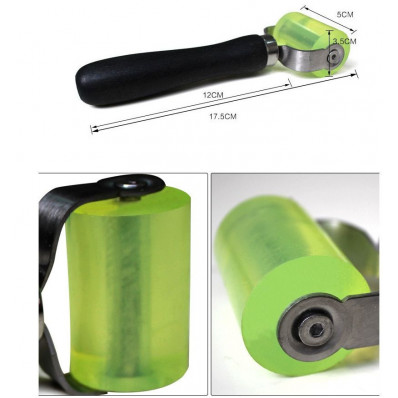 Roller for applying sound absorbing panels for car insulation