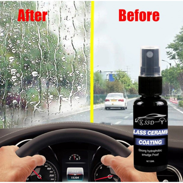 Spray per parabrezza auto, idrorepellente, antiappannamento, per