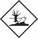 Placa de advertência mercadorias perigosas para o meio ambiente