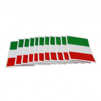 10 Parche de bandera italiana en tela para coser / planchar