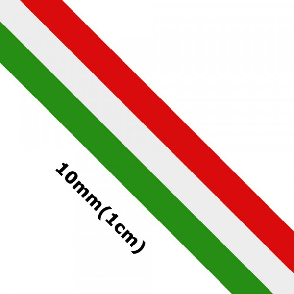2ST Band Klebstoff dreifarbig 120X2,5 Klebestreifen Italien Flagge Italienisch 