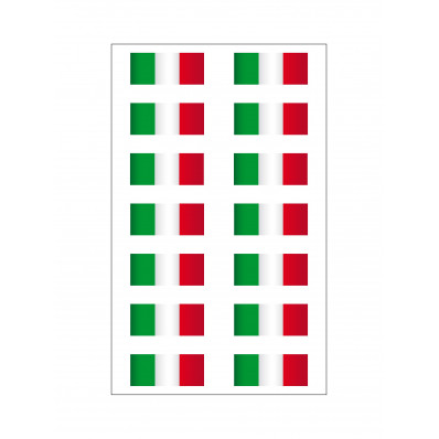 N° 14 Adesivi bandiera Italiana in vinile ultra resistente per moto vespa