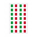 N° 14 Adesivi bandiera Italiana in vinile ultra resistente per