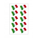 10 Autocolantes em vinil da Bandeira tricolor italiana para