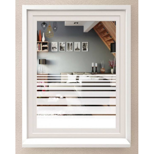 Pellicola privacy opacizzante per finestre e vetrate modello a stripe ad  ingrandimento 67cm x 200cm
